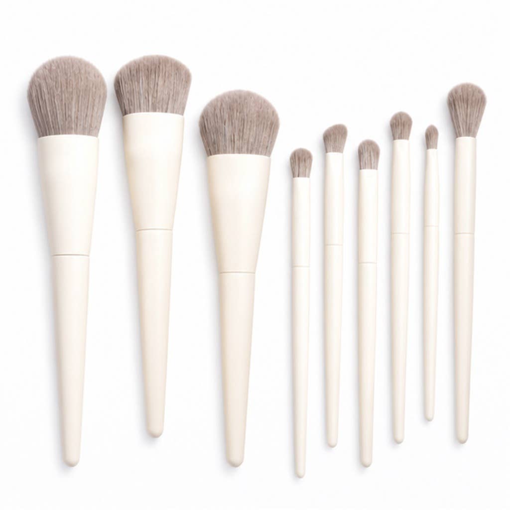 Set esencial de 10 brochas de maquillaje de fibra sintética: A3