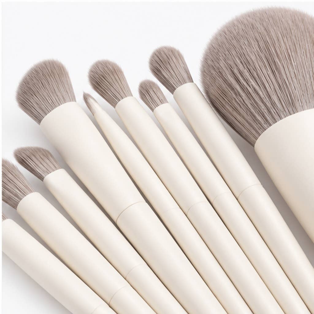 Set esencial de 10 brochas de maquillaje de fibra sintética: A3