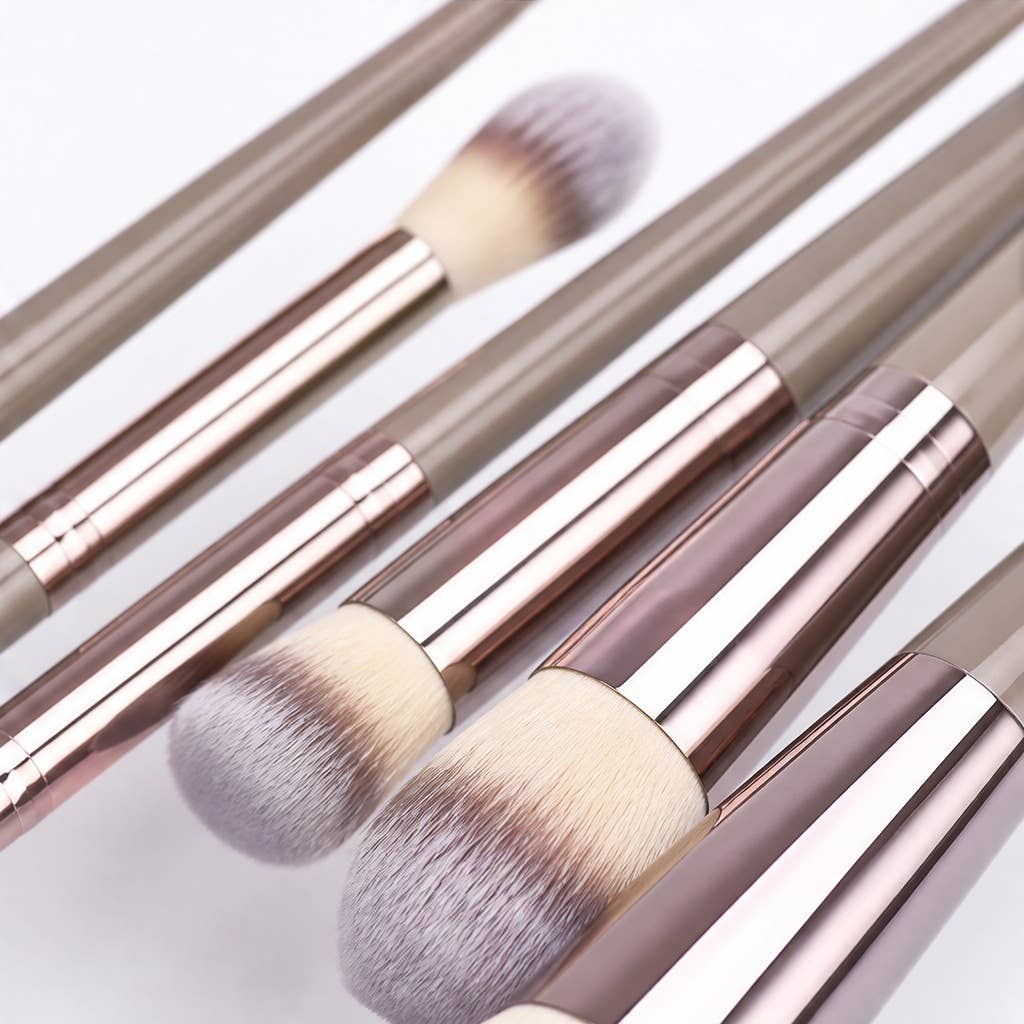 Set profesional de brochas de maquillaje color oro champán: A4
