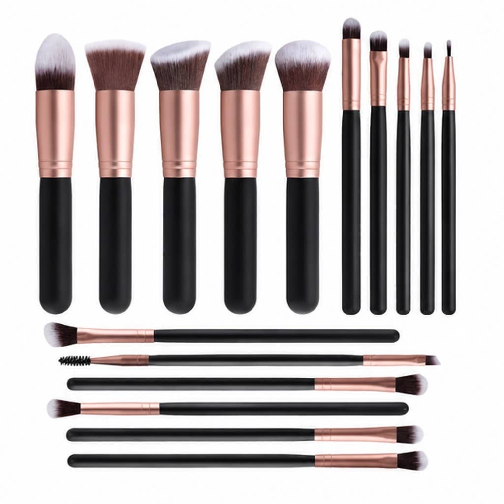 Set profesional de 14 brochas de maquillaje sintéticas: A15
