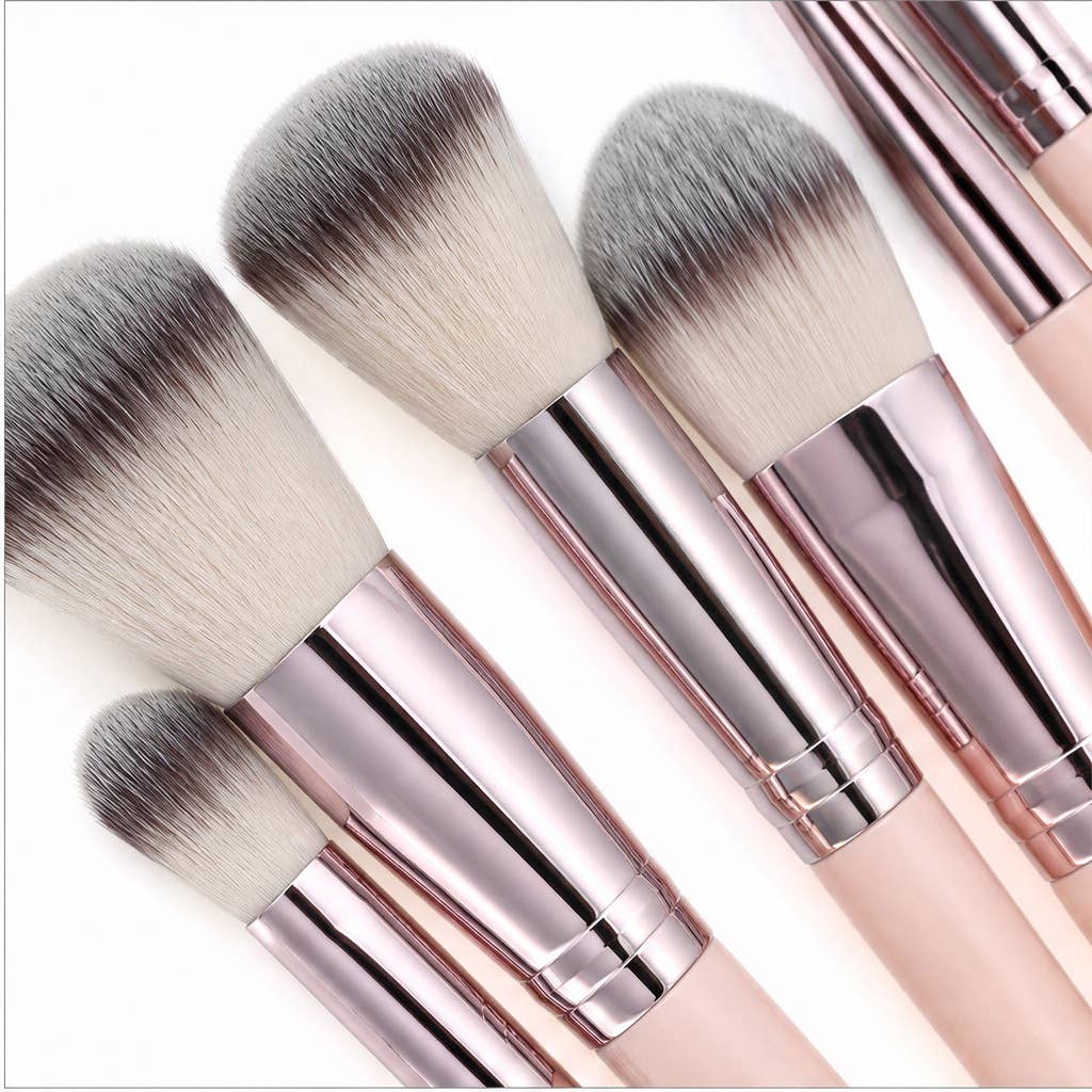 Juego profesional de brochas de maquillaje de fibras sintéticas: A12