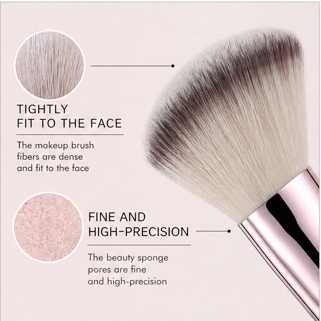Juego profesional de brochas de maquillaje de fibras sintéticas: A12