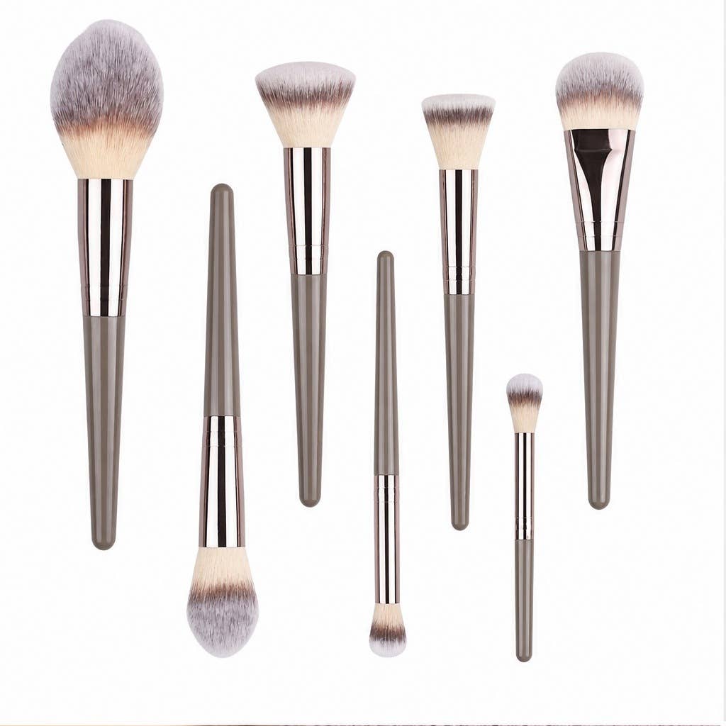 Set profesional de brochas de maquillaje color oro champán: A4