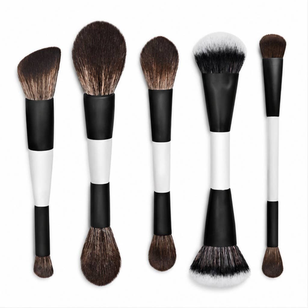 Set profesional de 7 brochas de maquillaje de doble extremo: A1