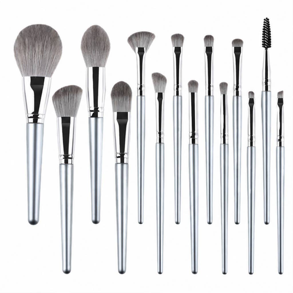 Juego esencial de 14 brochas de maquillaje sintéticas: A3
