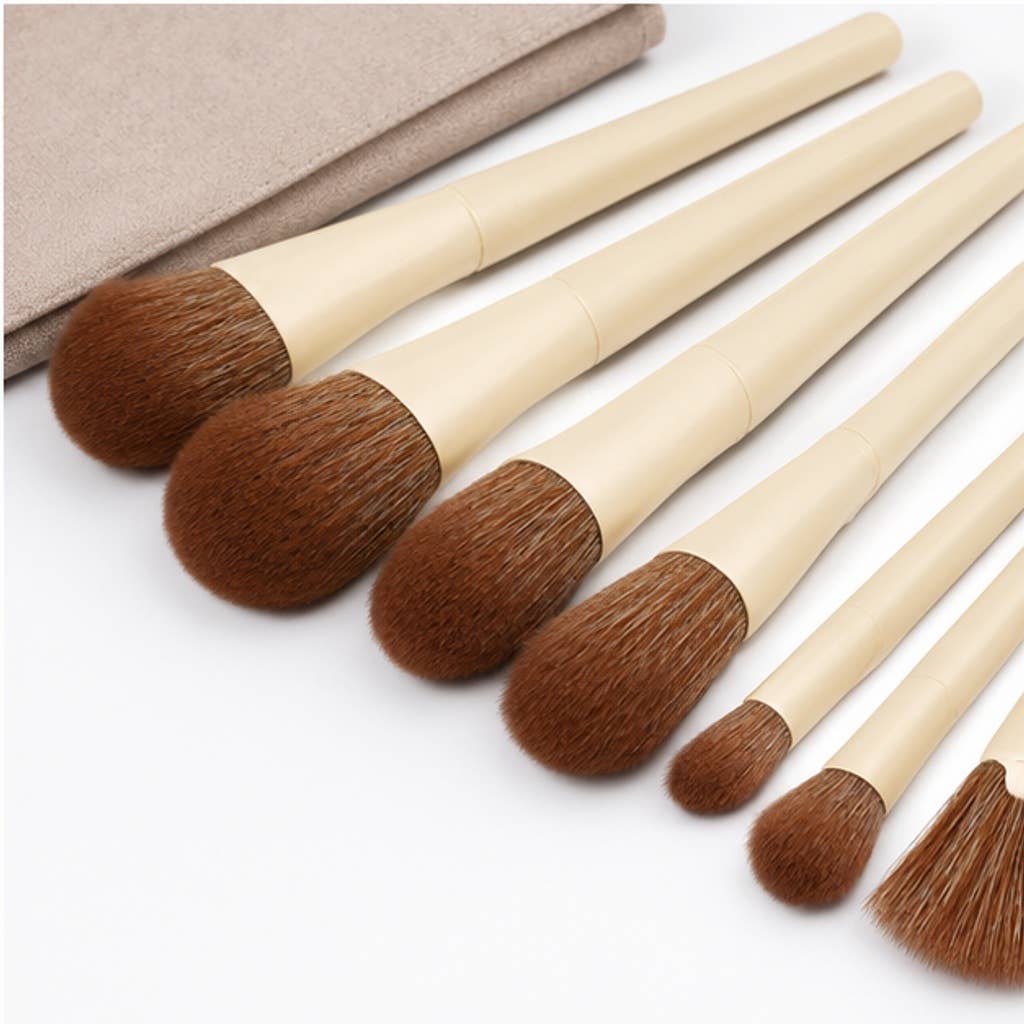 Set esencial de 10 brochas de maquillaje de fibra sintética: A3