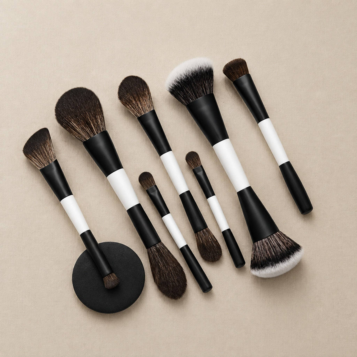 Set profesional de 7 brochas de maquillaje de doble extremo: A1