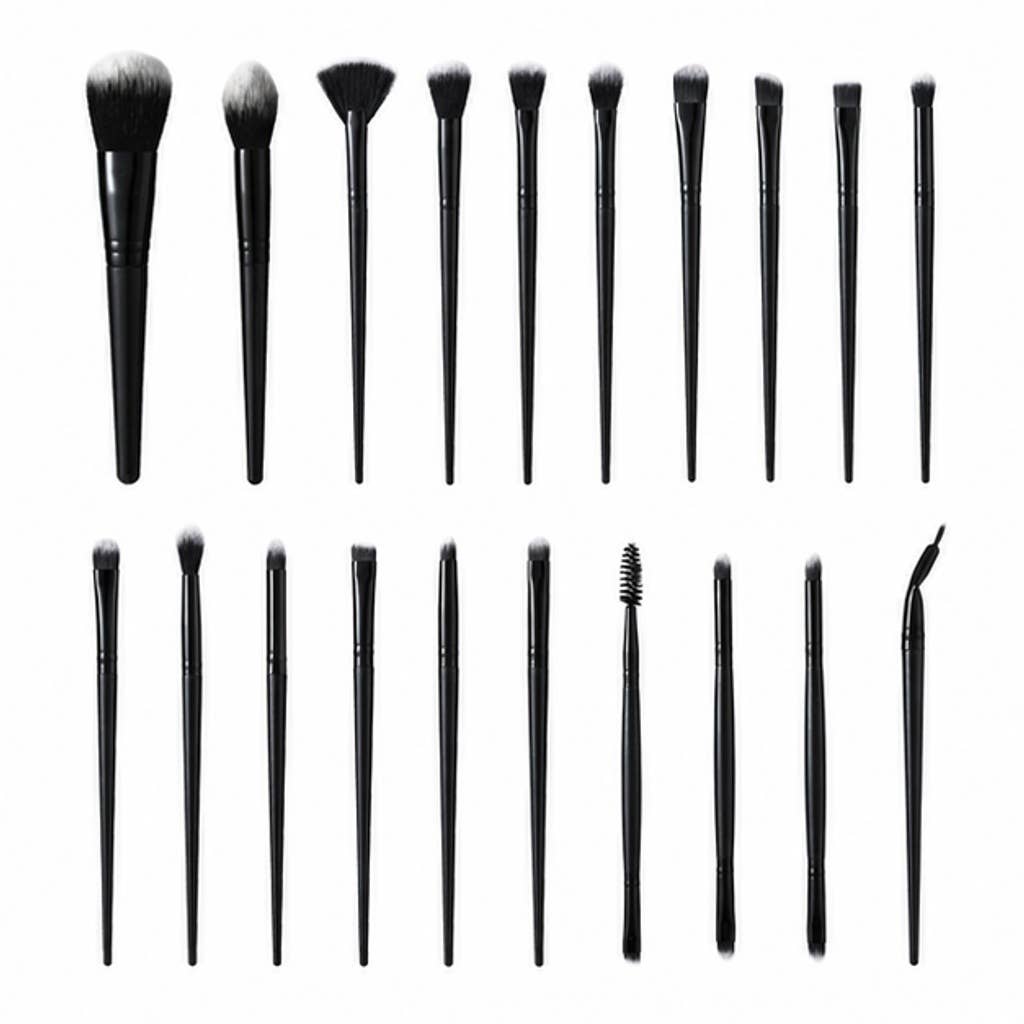 Juego profesional de brochas de maquillaje de fibras sintéticas: A12
