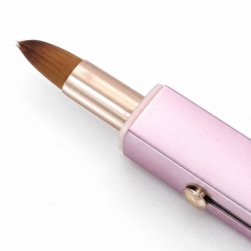 Brocha de labios retráctil de doble punta portátil con tapa: A3