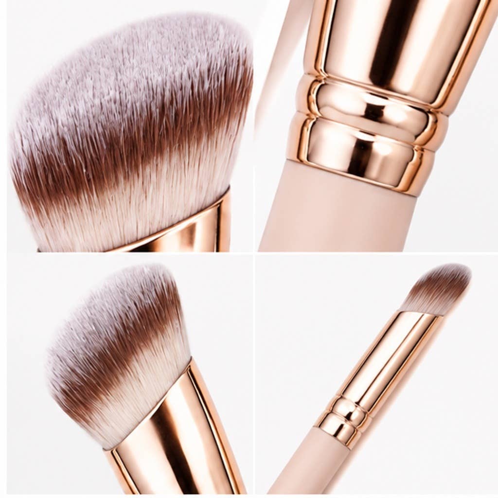 Set esencial de 3 brochas de maquillaje de fibras sintéticas: A1