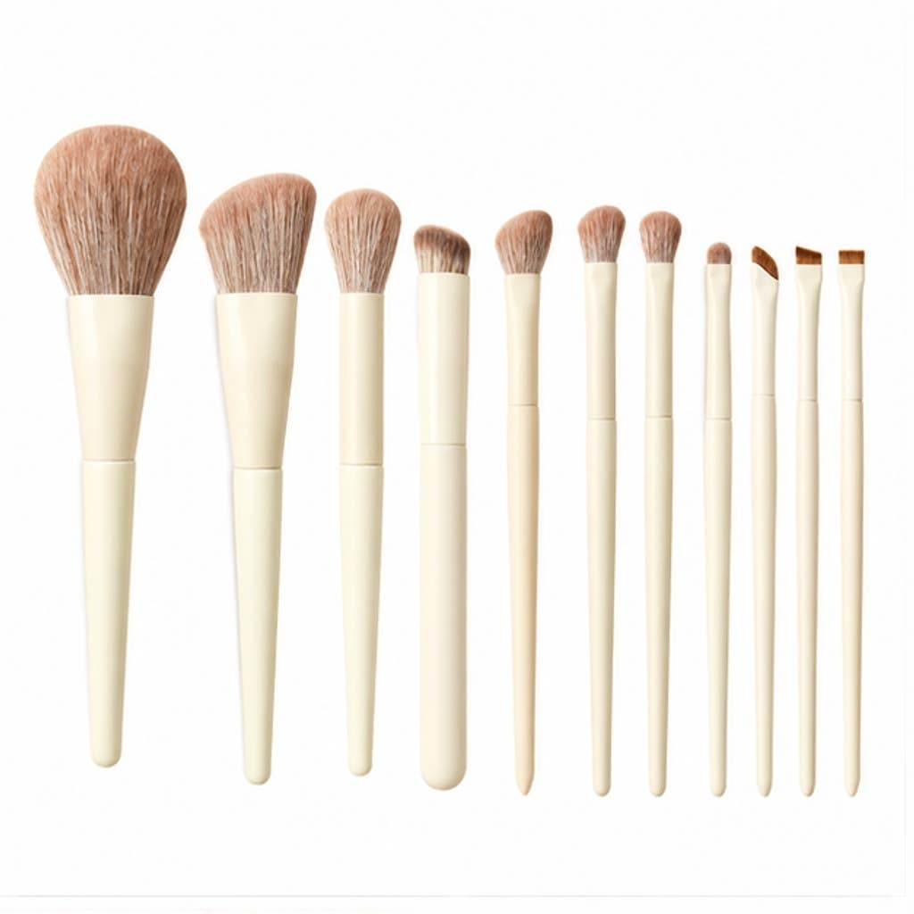 Set esencial de 10 brochas de maquillaje de fibra sintética: A3