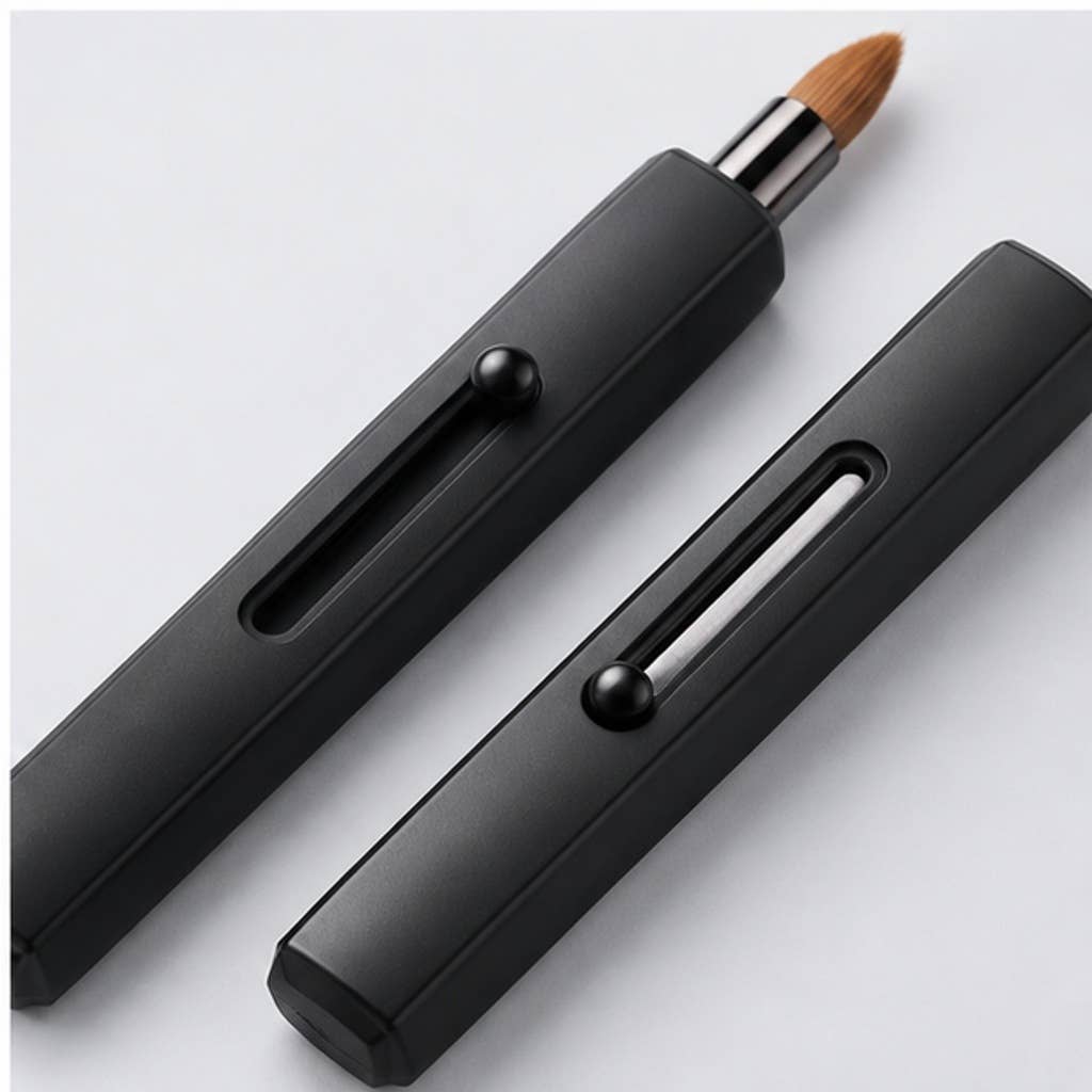 Brocha de labios retráctil de doble punta portátil con tapa: A3