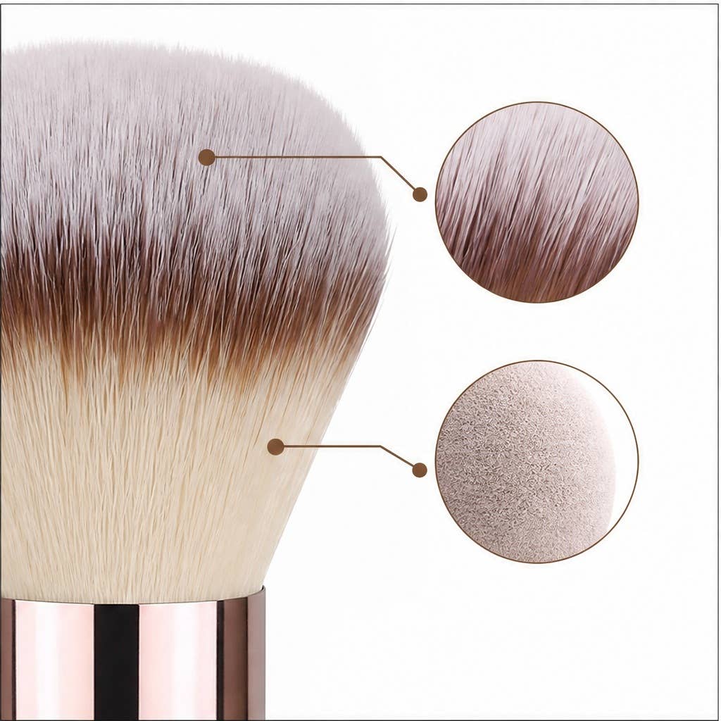 Set profesional de brochas de maquillaje color oro champán: A4