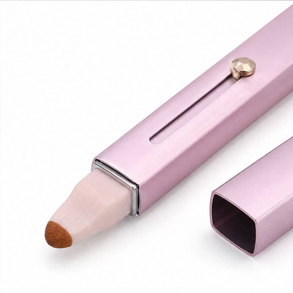 Brocha de labios retráctil de doble punta portátil con tapa: A2