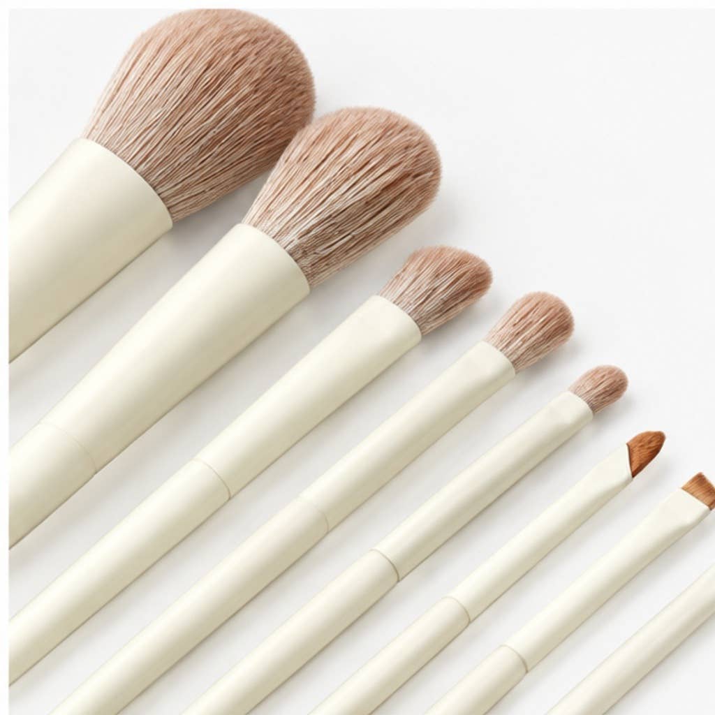Set esencial de 10 brochas de maquillaje de fibra sintética: A3
