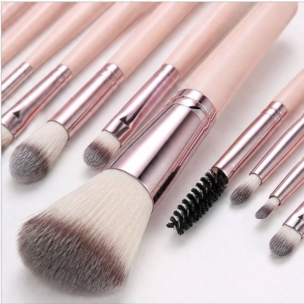 Juego profesional de brochas de maquillaje de fibras sintéticas: A12