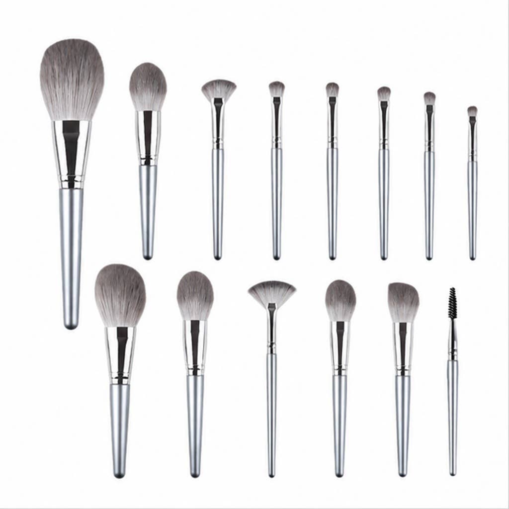 Juego esencial de 14 brochas de maquillaje sintéticas: A3